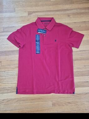 Izod Men's Red Polo Shirt with Embroidered Logo